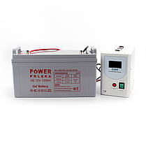 Комплект резервного живлення Power Polska ДБЖ 12V НВ0812 640Вт + гелева батарея GE 12V,120AH, фото 3