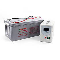 Комплект резервного живлення Power Polska ДБЖ 12V НВ0812 640Вт + гелева батарея GE 12V,200AH, фото 4