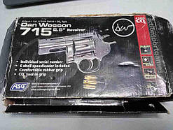 Пневматична зброя Б/У ASG Dan Wesson 715 2.5" Revolver airsoft — Steel Grey