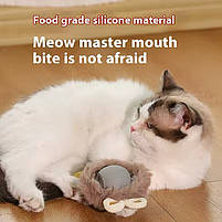 Інтерактивна USB Смарт іграшка м'ячик з хутром для котів і маленьких собак - сірий, фото 4