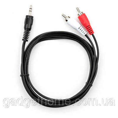 ТОП! Кабель мультимедійний 3.5mm M to 2xRCA M 1.5m Vinga (VCPDCJ35MRCA21.5BK) - (gHome), фото 1