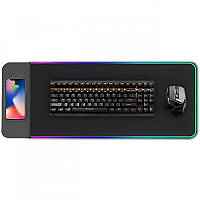 Ігрова поверхня (килимок) STAND JD-S8 з БЗП 15W LED+RGB (780*300*4mm) Black