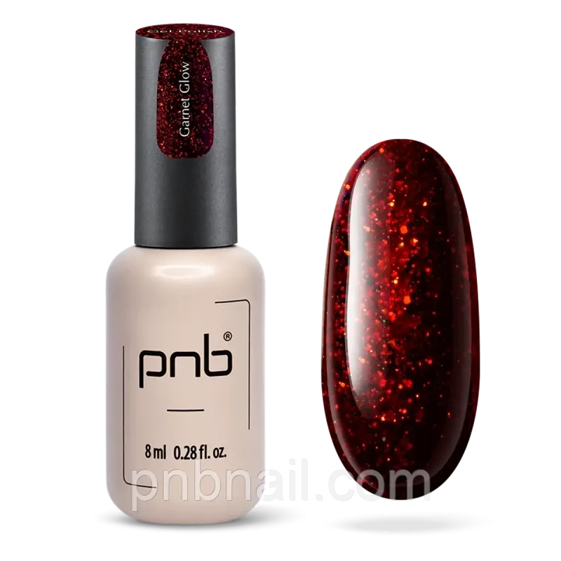 Гель-лак PNB Garnet Glow, 8 мл