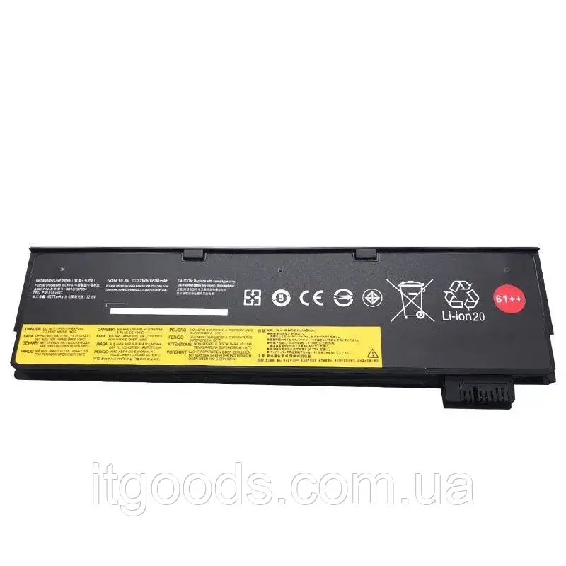 Посилена батарея 6600mAh Lenovo ThinkPad T470 T480 T570 T580 01AV422 01AV423 01AV424 01AV425 01AV426 01AV427