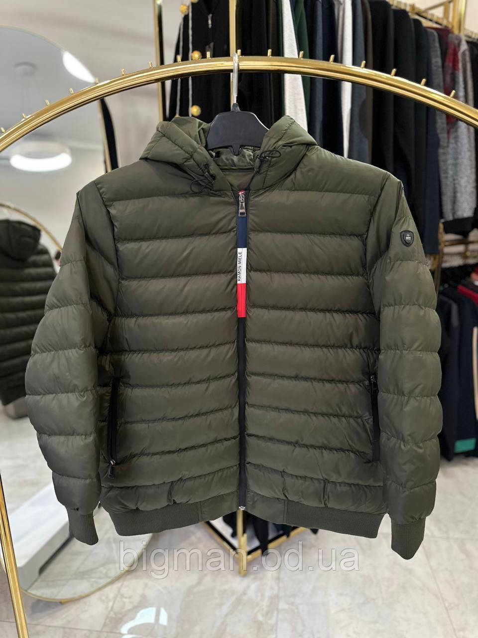 Чоловіча куртка осінь/зима Miele 9501 батал 2-6XL хакі