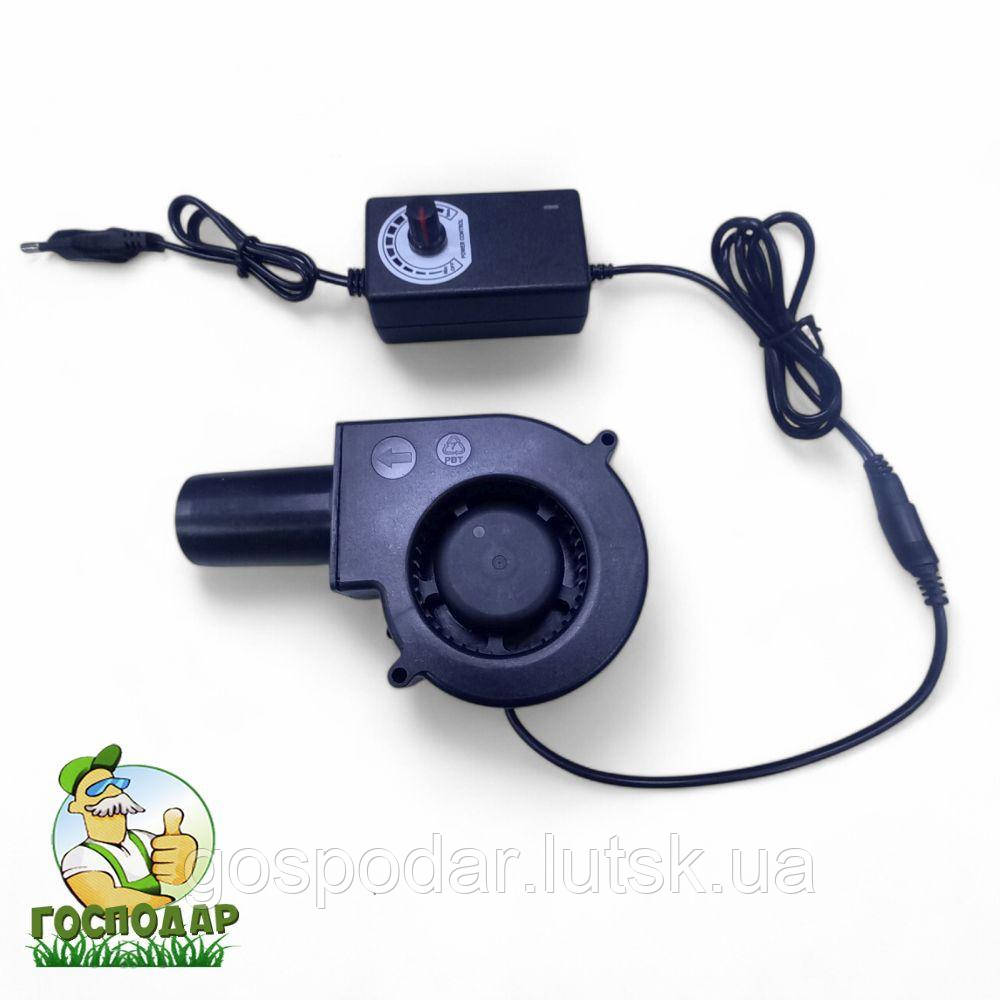 Турбінний вентилятор для барбекю, печі на дрова, мангала, тандира, вентилятор з регульованою швидкістю, фото 1