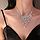 Вечірнє блискуче намисто зі страз — сріблясте Aushal Jewellery, фото 9