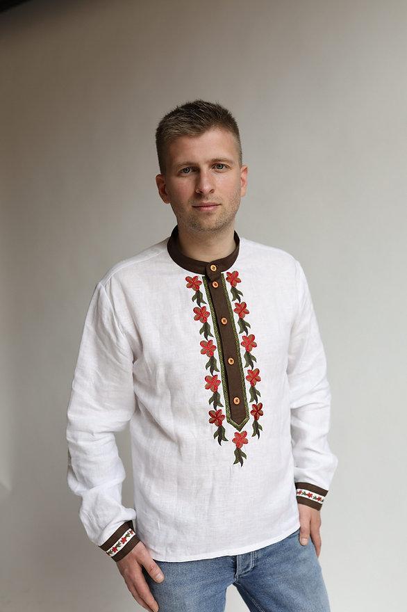 Чоловіча вишиванка (503) біла