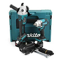 Набор Makita 2в1 (36V, 5A)  Гайковерт DTW301 + Болгарка DGA504). Две АКБ Макита