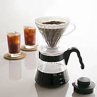 Набір для приготування фільтр кави Hario VCDS-02-B-EU подарунковий V60, 400 мл, для любителів кави, з 4-х предметів