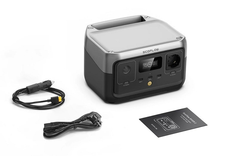 Зарядна станція EcoFlow River 2, 256Wh, 300 W, LiFePO4 (ZMR600-B-EU)_EU ( темно-сірий з чорним ) DS