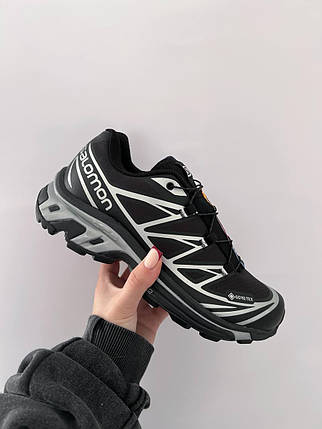 Зимові Чоловічі Кросівки Salomon XT-6 Advanced Gore-Tex / Саломон ХТ-6 Адванст Гор Текс Чорні із Сріблястим, фото 1