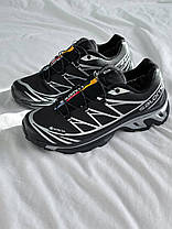Зимові Чоловічі Кросівки Salomon XT-6 Advanced Gore-Tex / Саломон ХТ-6 Адванст Гор Текс Чорні із Сріблястим, фото 5