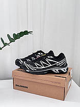 Зимові Чоловічі Кросівки Salomon XT-6 Advanced Gore-Tex / Саломон ХТ-6 Адванст Гор Текс Чорні із Сріблястим, фото 4