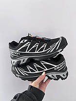 Зимові Чоловічі Кросівки Salomon XT-6 Advanced Gore-Tex / Саломон ХТ-6 Адванст Гор Текс Чорні із Сріблястим, фото 3