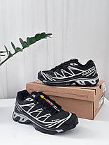 Зимові Чоловічі Кросівки Salomon XT-6 Advanced Gore-Tex / Саломон ХТ-6 Адванст Гор Текс Чорні із Сріблястим, фото 6