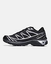 Зимові Чоловічі Кросівки Salomon XT-6 Advanced Gore-Tex / Саломон ХТ-6 Адванст Гор Текс Чорні із Сріблястим, фото 5
