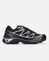 Зимові Чоловічі Кросівки Salomon XT-6 Advanced Gore-Tex / Саломон ХТ-6 Адванст Гор Текс Чорні із Сріблястим, фото 4