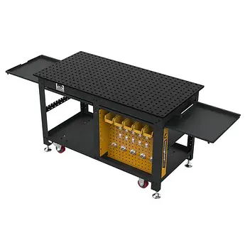 Зварювальний стіл-візок TD Rhino Cart 1500 x 750 мм перфорований розкладний на коліщатках