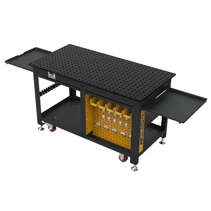 Зварювальний стіл-візок TD Rhino Cart 1500 x 750 мм перфорований розкладний на коліщатках
