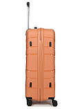 Валіза велика L поліпропілен оранж 74х49х29см/95л/3.9кг/Worldline 288, фото 4