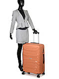 Валіза велика L поліпропілен оранж 74х49х29см/95л/3.9кг/Worldline 288, фото 10