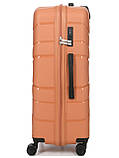 Валіза велика L поліпропілен оранж 74х49х29см/95л/3.9кг/Worldline 288, фото 8