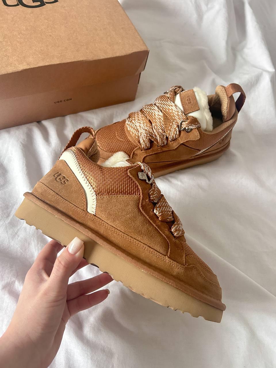 Зимові Жіночі Кросівки UGG Lowmel Chestnut Brown / УГГ Лоумел Чеснат Коричневі
