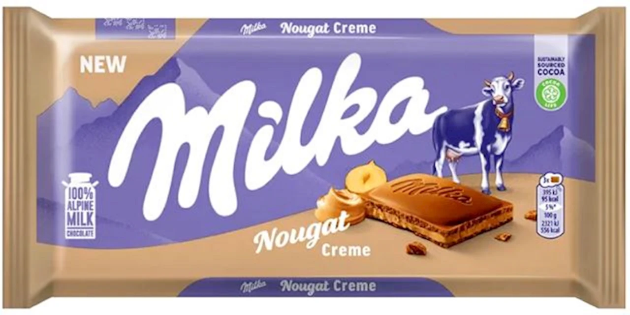 Шоколад молочний Milka Nuogat Creme, 85г