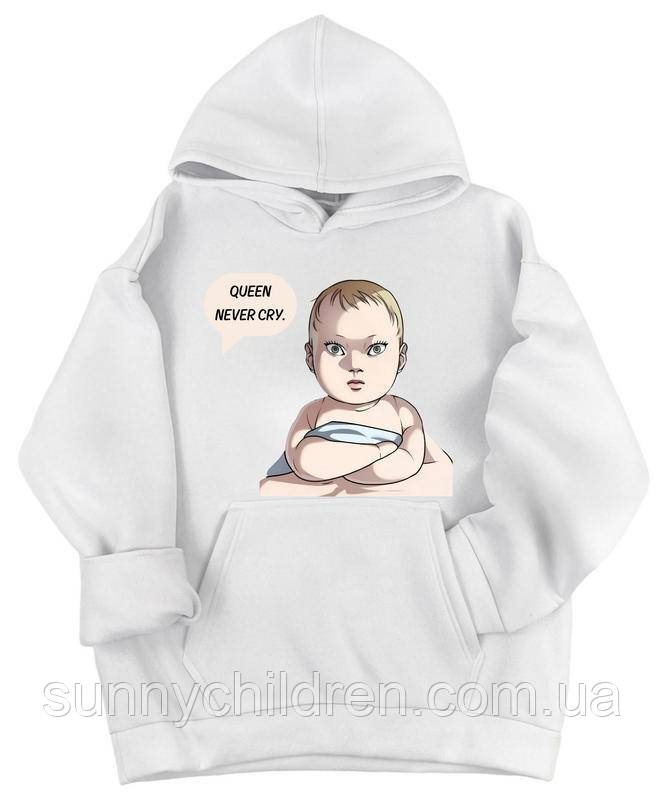 Худі "Queen never cry." унісекс, фото 1