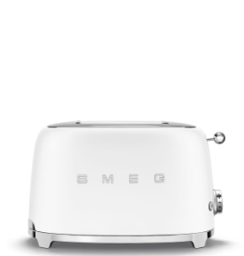 Електричний двосекційний тостер Smeg TSF01WHMEU портарівний універсальний кухонний тостер сірий