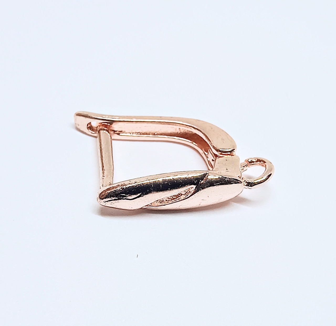 Основи для сережок Finding Швенза із замком Рожеве золото 16 мм x 11 мм х 4 мм Ціна за 1 штуку