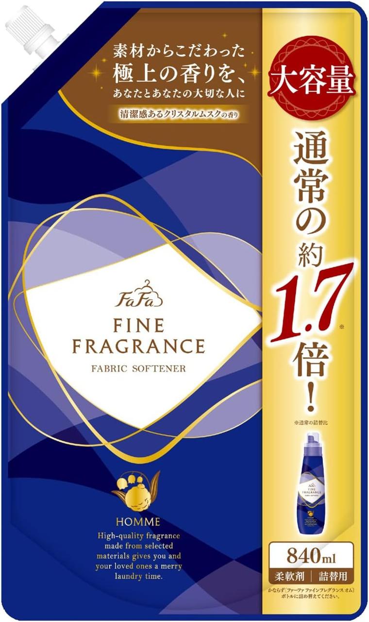 NS FAFA Fine Fragrance Softener Homme Crystal Musk пом'якшуючий кондиціонер для білизни, мускус, амбра, конвалія, 840 мл