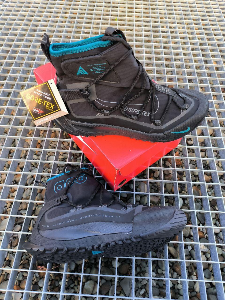 Чоловічі кросівки Nike ACG Air Terra Antarktick Black/Blue (чорні із синім) високі 01203 Найк vkross