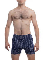 Чоловічі труси шорти облягаючі сімейні 100% бавовна МО top 000088 сині (розміри: 54-56)