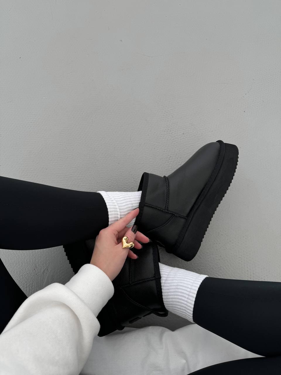 Жіночі зимові уги UGG Ultra Mini Platform (чорні) модне повсякденне взуття 5790924 Уги vkross, фото 1