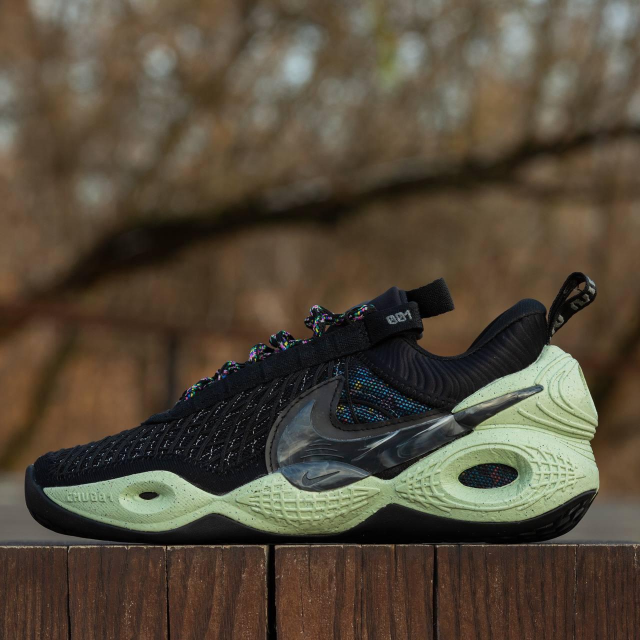 Чоловічі кросівки Nike Cosmic Utility (чорні із салатовим) стильні кросівки 1915 Найк vkross