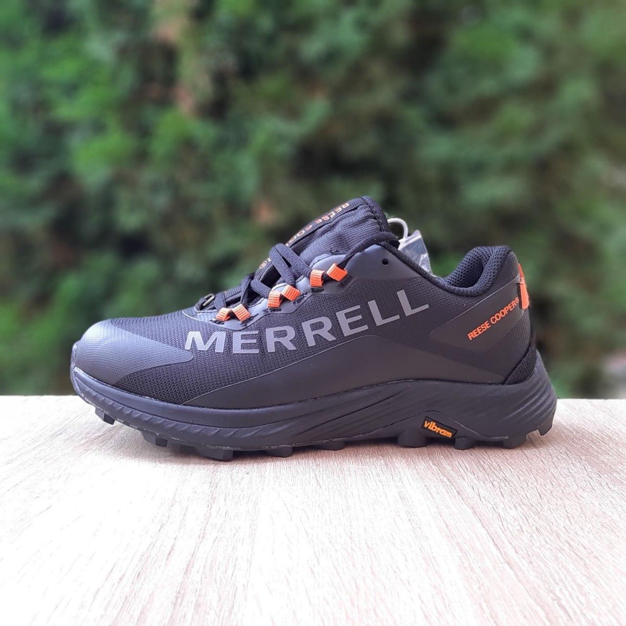 Чоловічі зимові кросівки Merrell Reese Cooper Black Orange (чорні з жовтогарячим) повсякденні 4149 Мерелл vkross, фото 1