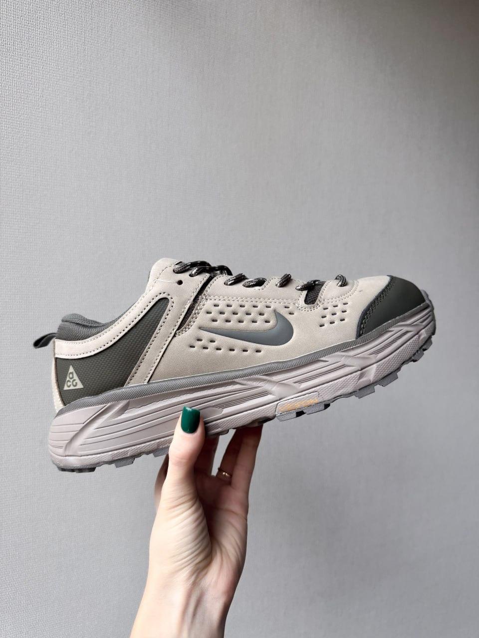 Чоловічі зимові кросівки Nike ACG Running Beige Termo (бежеві) спортивні низькі кроси NK772 Найк vkross, фото 1