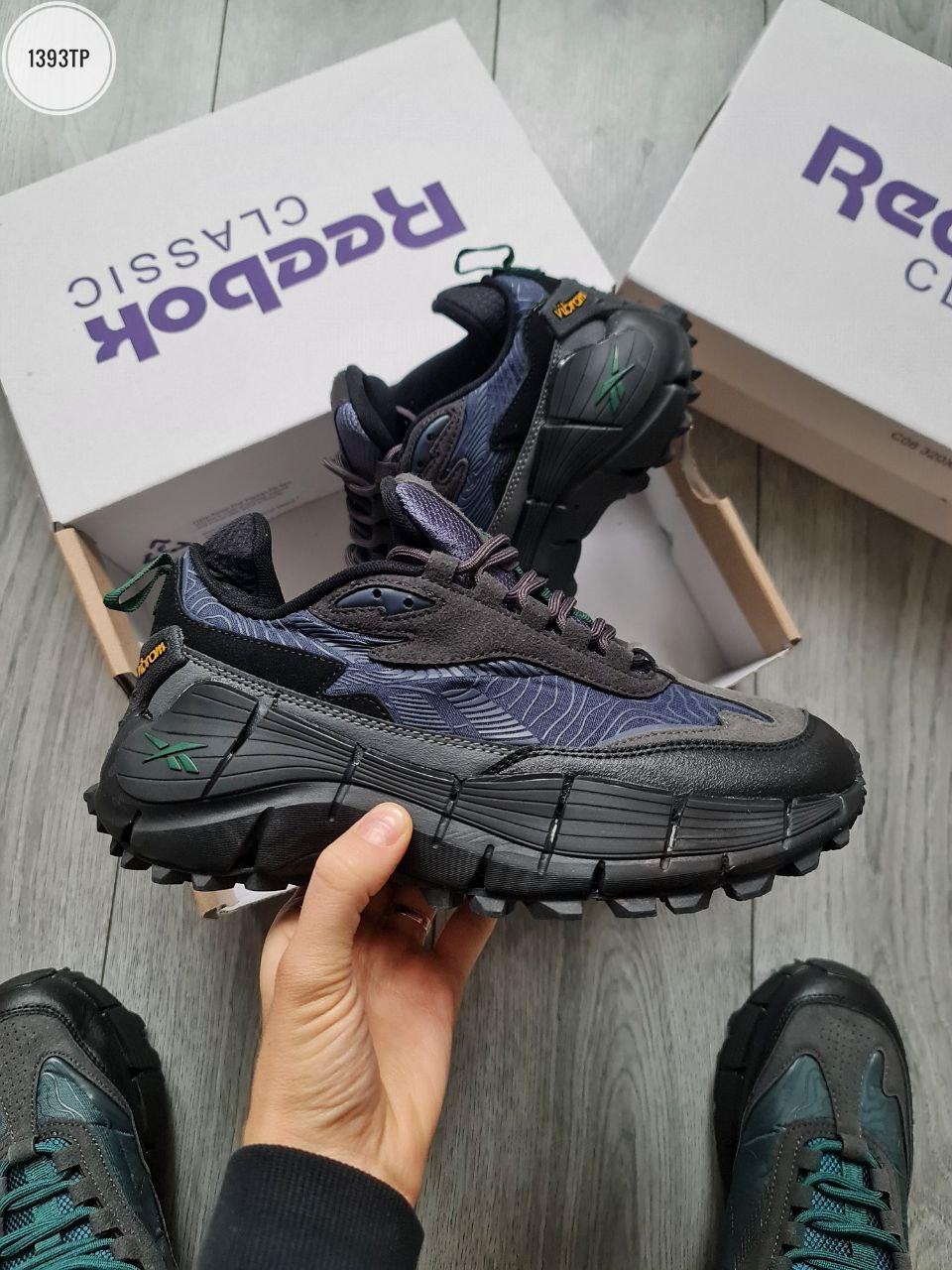 Чоловічі кросівки Reebok Zig Kinetica 2.5 Edge cordura Blue/Black (чорно-сині) модні 1393TP Рибок vkross