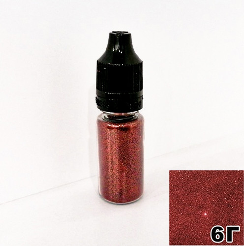 Блискітки Червоний у пляшечці з дозатором 10 мл, глітер сухий, фото 1