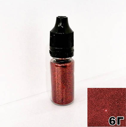 Блискітки Червоний у пляшечці з дозатором 10 мл, глітер сухий