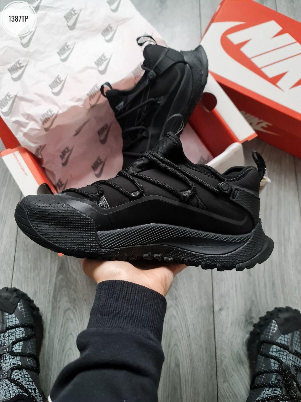 Чоловічі кросівки Nike ACG Air Terra Antarktick GORE-TEX Low Total Black (чорні) спортивні 1387TP Найк vkross