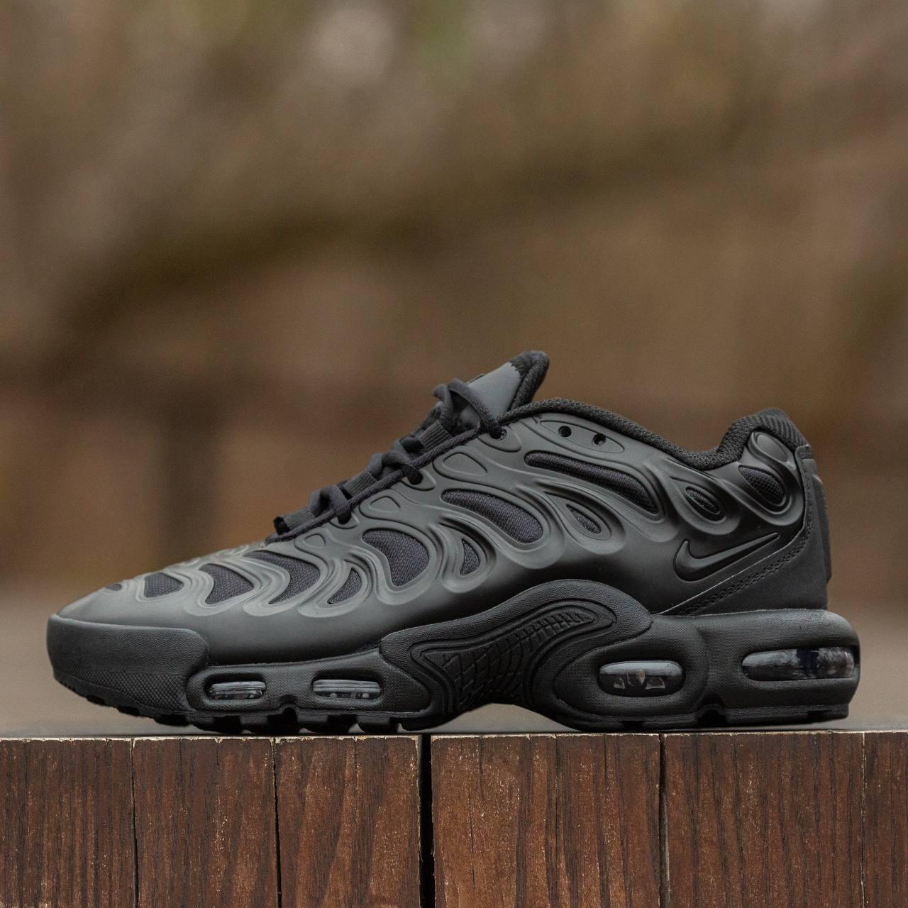 Чоловічі кросівки Nike AIR MAX Tn Plus Drift All Black (чорні) модні спортивні 1925 Найк vkross