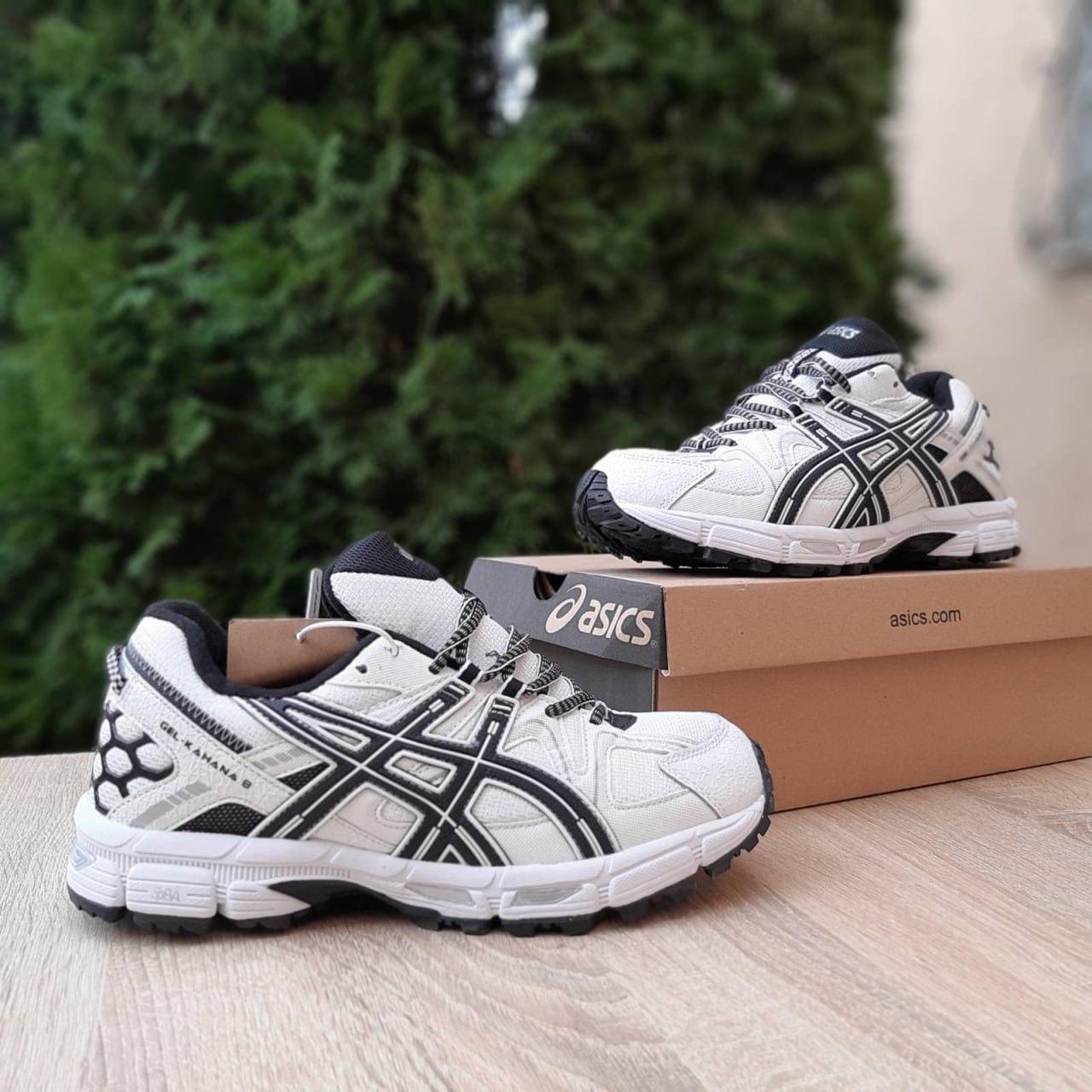 Чоловічі зимові кросівки Asics Gel-Kahana 8 (білі з чорним) стильні спортивні кросівки 4223 Асикс vkross, фото 1