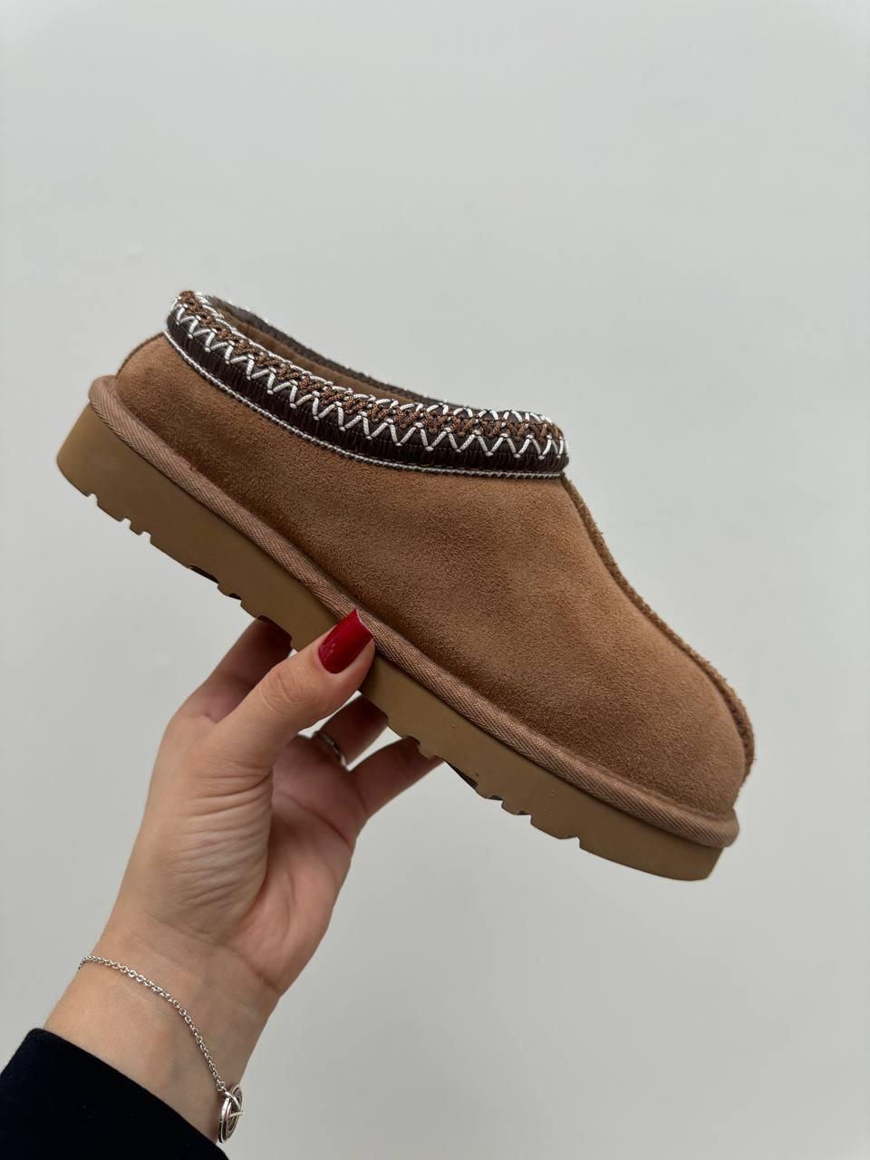 Жіночі уггі-шльопанці UGG Tasman (коричневі) модні зимові капці 5675356 Уги vkross, фото 1
