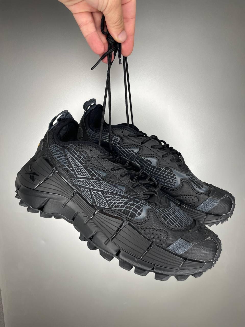 Чоловічі кросівки Reebok Zig Kinetica Black (чорні) модні спортивні кросівки Ar694964 Рибок vkross
