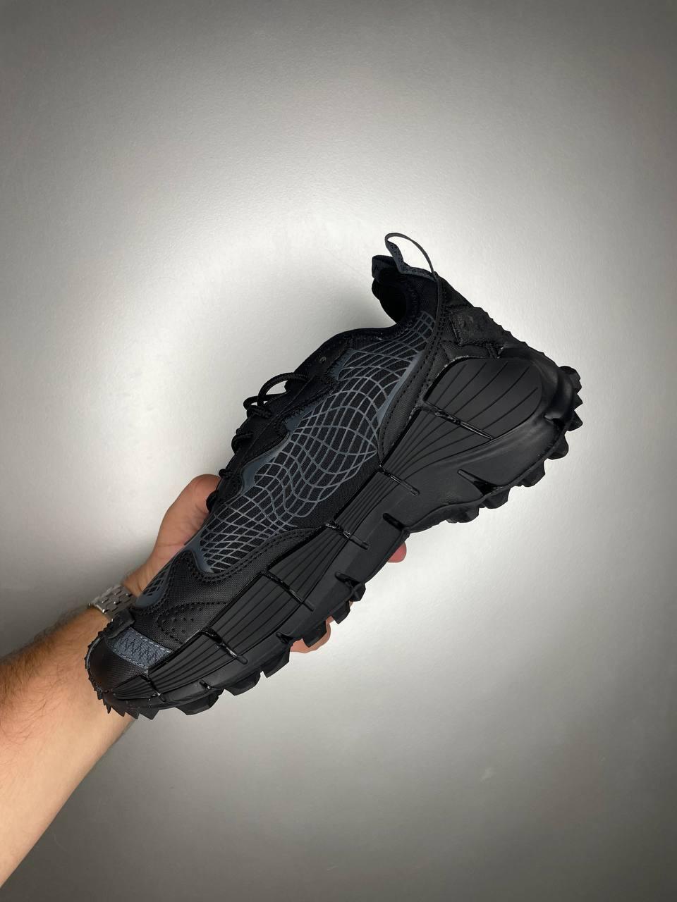 Чоловічі кросівки Reebok Zig Kinetica Black (чорні) модні спортивні кросівки Ar694964 Рибок vkross