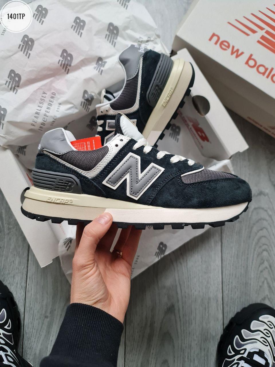 Чоловічі кросівки New Balance 574 Legacy (чорно-сірі) повсякденні кроси 1401TP Нью Беленс vkross
