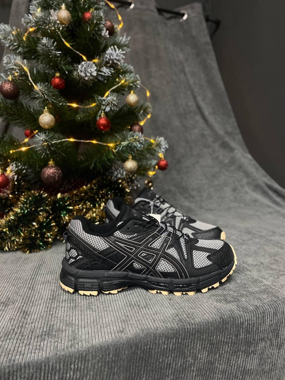 Чоловічі зимові кросівки Asics Gel Kahana 8 termo Grey/Black (чорно-сірі) спортивні кроси AS122-N Асикс vkross